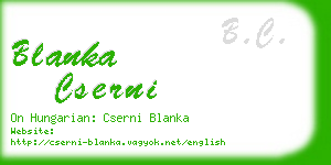 blanka cserni business card